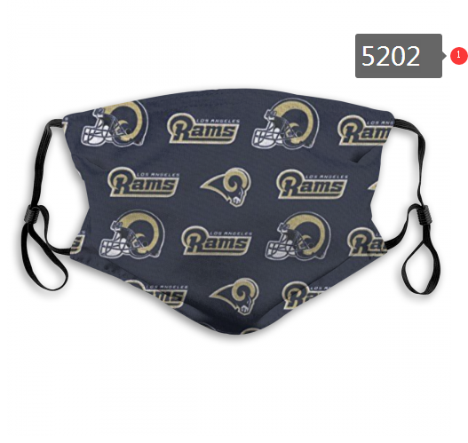 2020 NFL Los Angeles Rams #4 Dust mask with filter->nfl dust mask->Sports Accessory